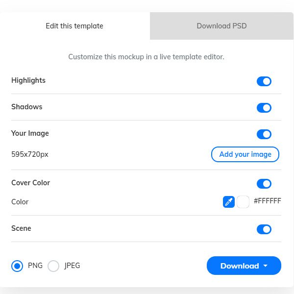 create a custom mockup