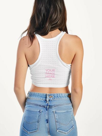 Back View Women's Tank Top Mockup for Apparel Display