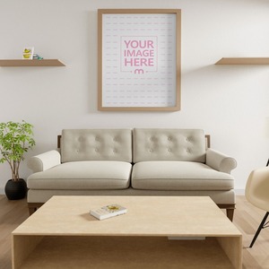 Canvas at a Living Room Mockup 10x8