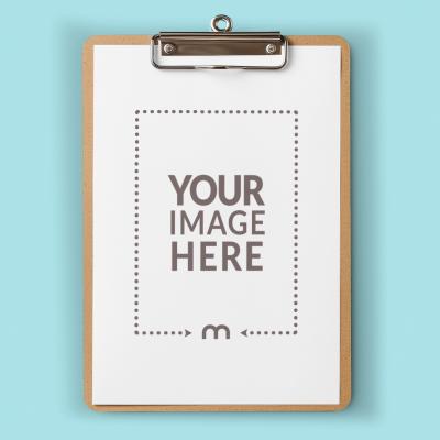 Clipboard With Paper Mockup Template