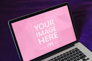 Closeup Macbook Screen Mockup Generator