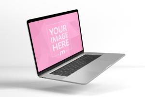 Hovering 3D Macbook Pro Mockup Template