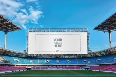Large Billboard Mockup for Open Stadium