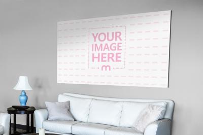 Large Landscape Canvas Wall Painting Online Mockup Generator