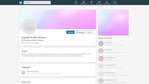 LinkedIn Profile Page Mockup
