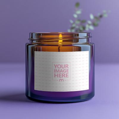 Luxury Candle Jar Label Mockup for Premium Home Décor Branding