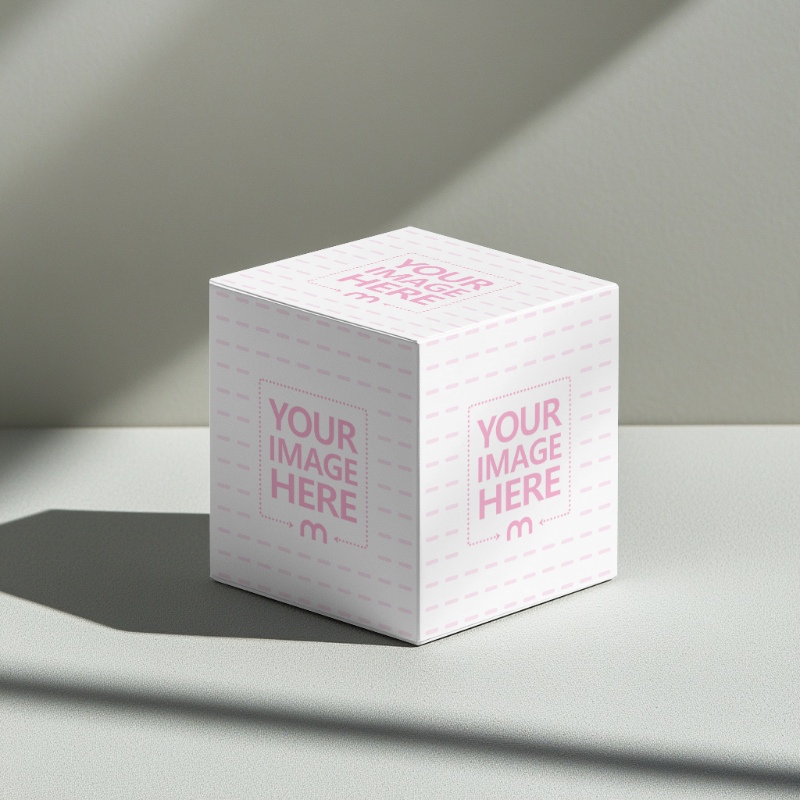 Luxury White Gift Box Mockup on Isolated Background preview image