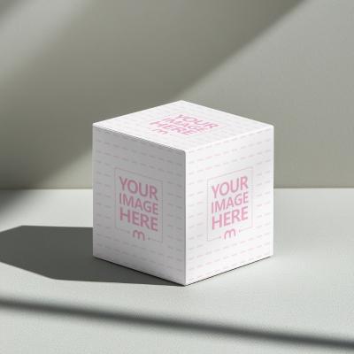 Luxury White Gift Box Mockup on Isolated Background