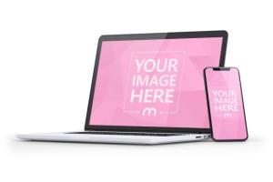 Macbook and iPhone X Online Mockup Generator