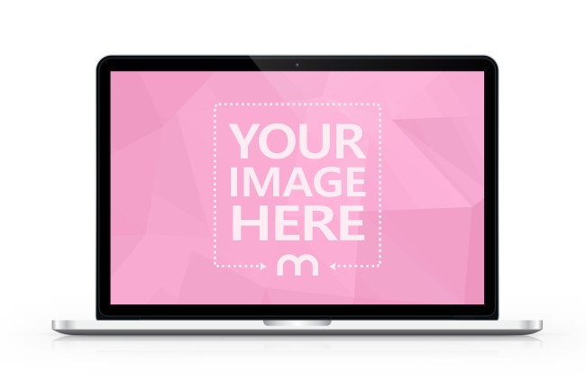 Free Macbook Laptop Front View Mockup Generator preview image