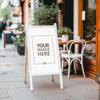 Sandwich Board Mockup for Cafes and Restaurants