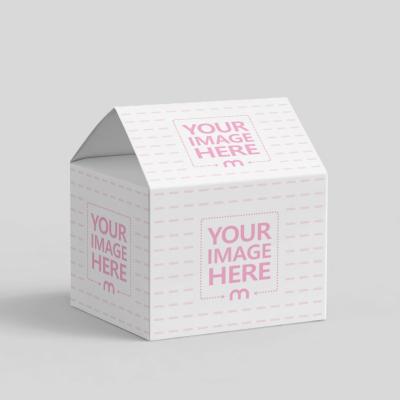 Pinch-Top Box Mockup in White for Packaging Design