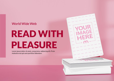 PSD Mockup of Book Cover Promotion and Advertising Template