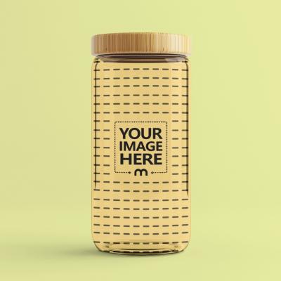 Sipper Glass 16oz Mockup with Paper Label