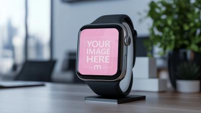 Smartwatch Screen Mockup for Wearable Tech Displays