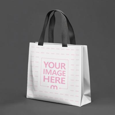 Tote Bag Mockup with Black Handle for Retail Branding