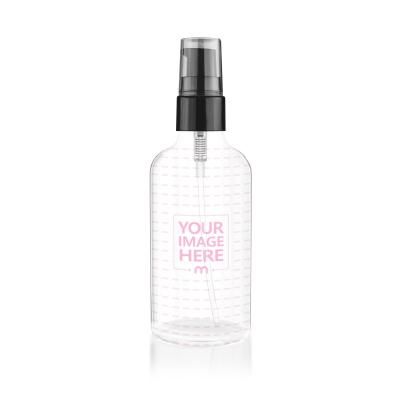Transparent Bottle with Treatment Pump Mockup