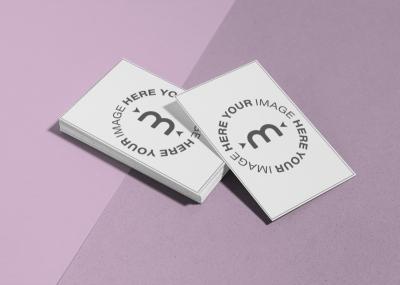 Vertical and Horizontal Business Card Mockup on Textured Surface