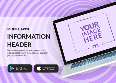 Macbook Web Browser Application Marketing Banner 