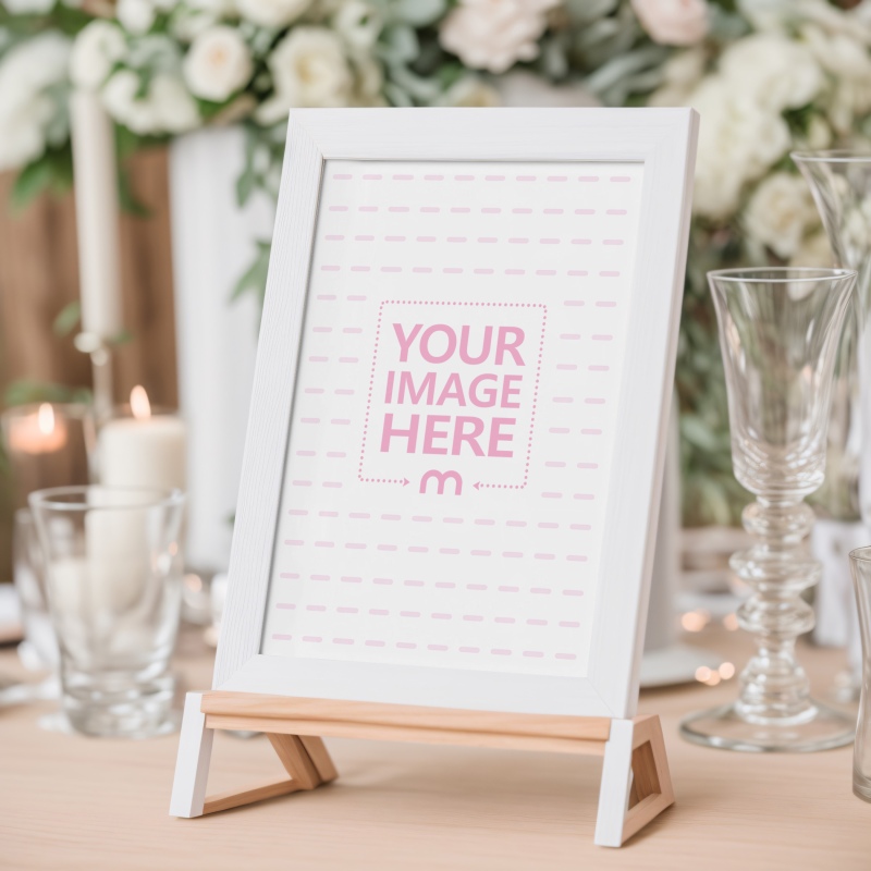 wedding food menu mockup